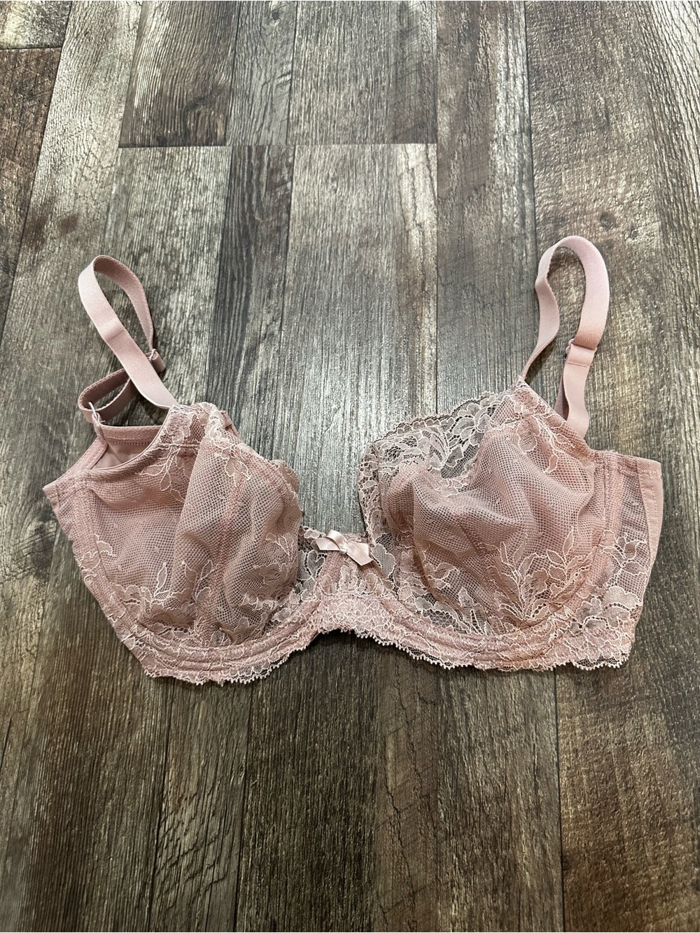 Panache Lace Underwire Bra in Dusty Pink